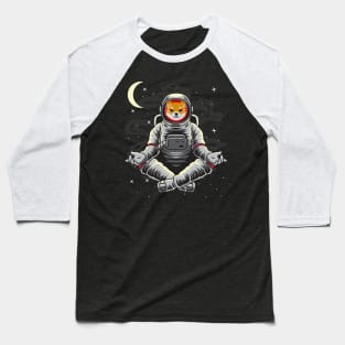 Astronaut Yoga Shiba Inu Coin To The Moon Crypto Token Shib Army Cryptocurrency Wallet HODL Birthday Gift For Men Women Baseball T-Shirt